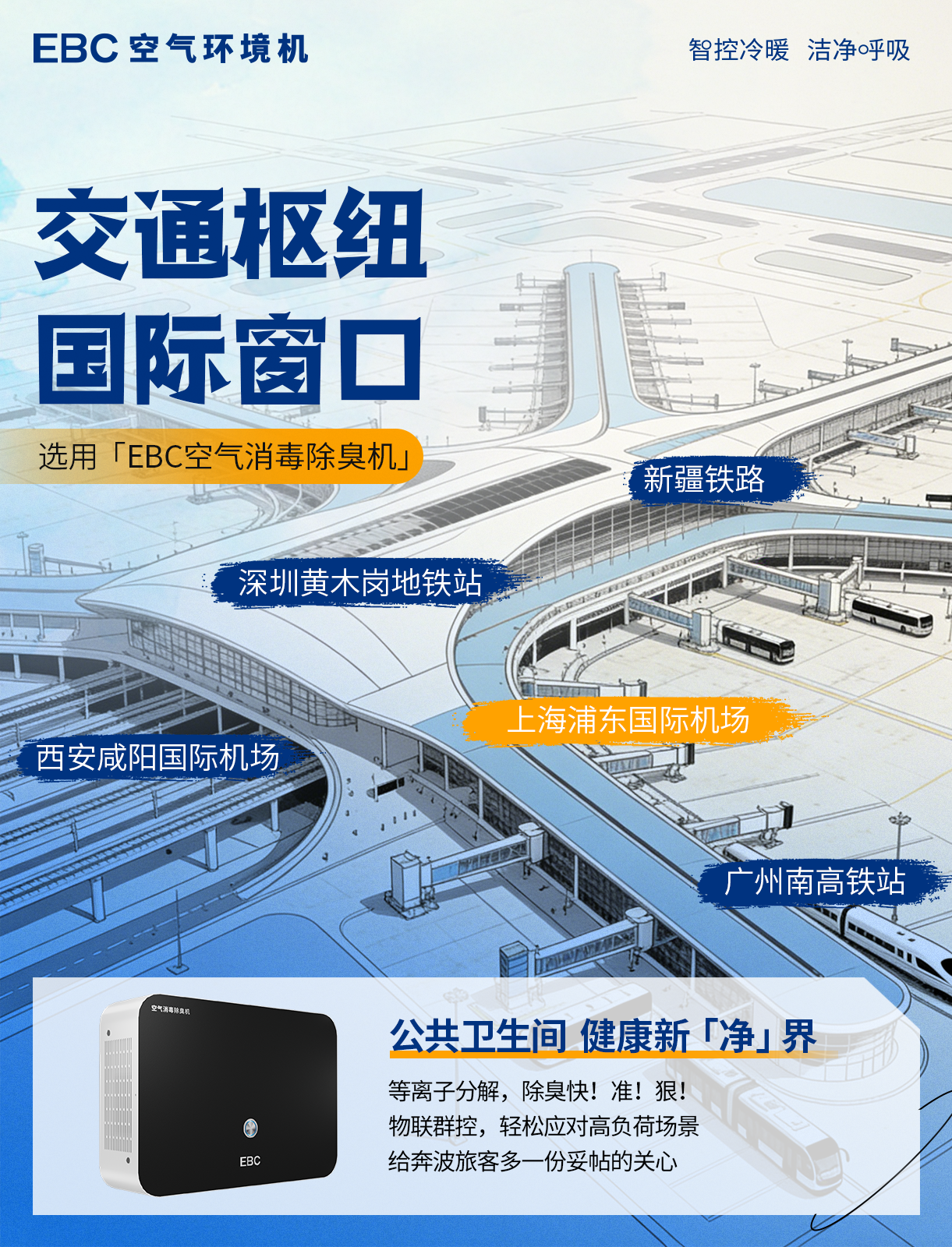 案例见证 | 从浦东机场到国家体育总局，EBC如何守护公共卫生间空气质量？